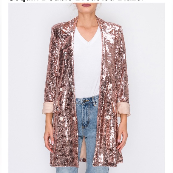 Endless Rose Jackets & Blazers - Sequins double breasted blazer